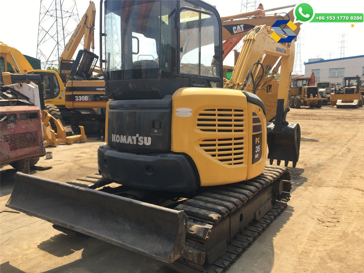 Second Hand KOMATSU PC35MR Excavator 3.5 Ton Mini Earth Moving Machine Used KOMATSU PC35 MR Excavator Digger PC 35