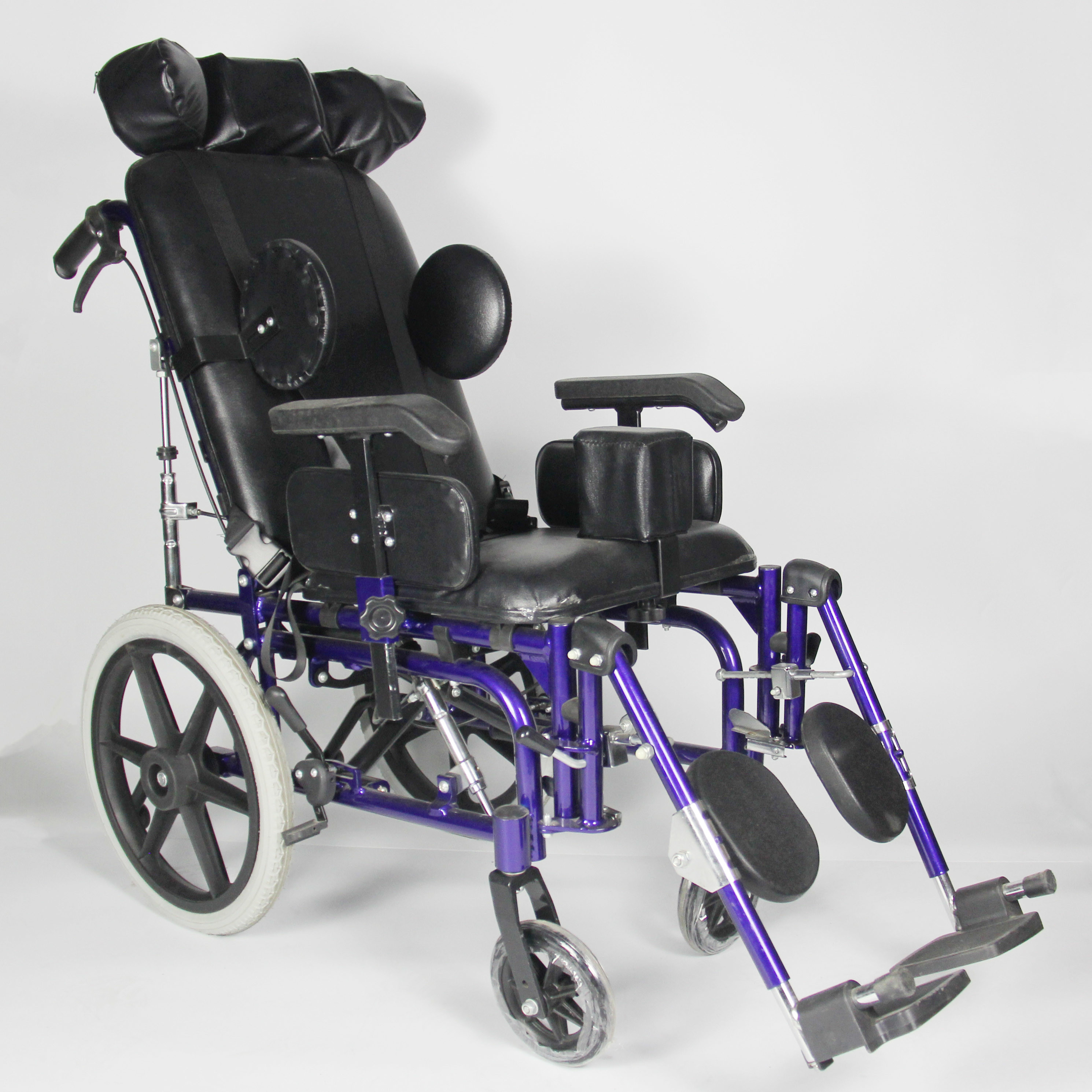 Pediatric Transport Aluminum Manual Wheelchair For Children Reclining High Back