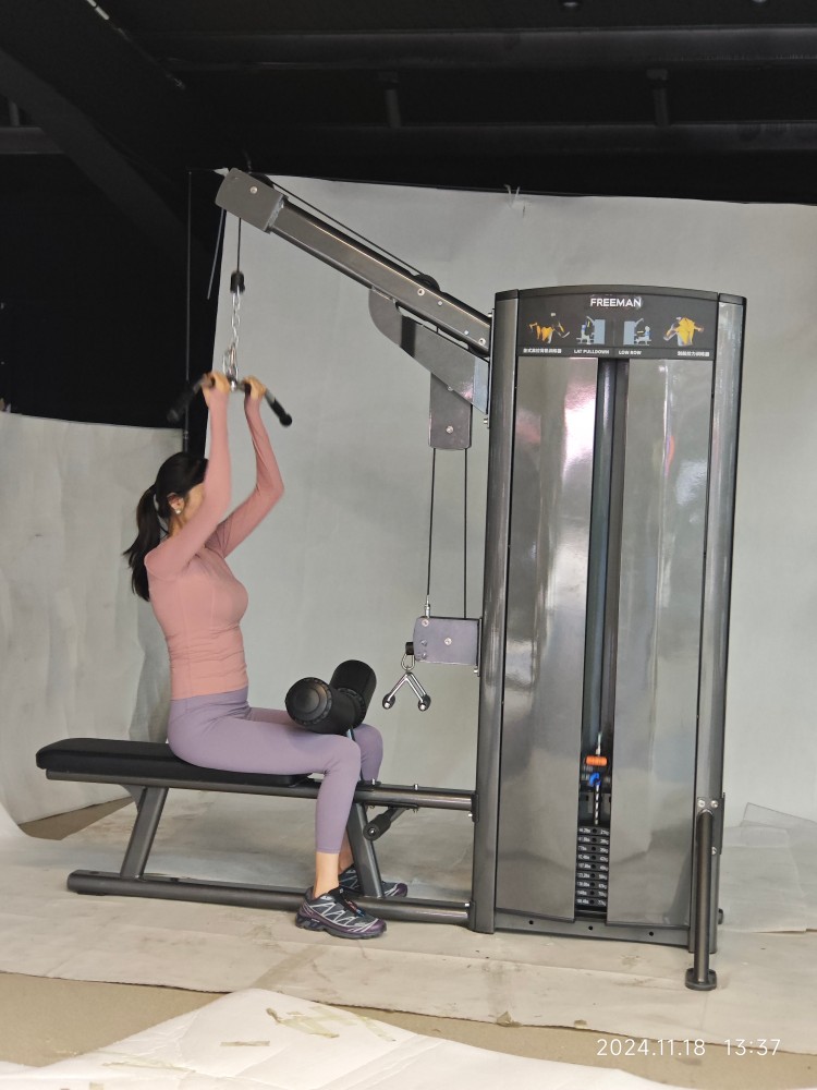 Lat Pulldown and Low Row Commercial Grade Indoor Fitness Equipment with Pin Loaded for Gym Equipment Distribution