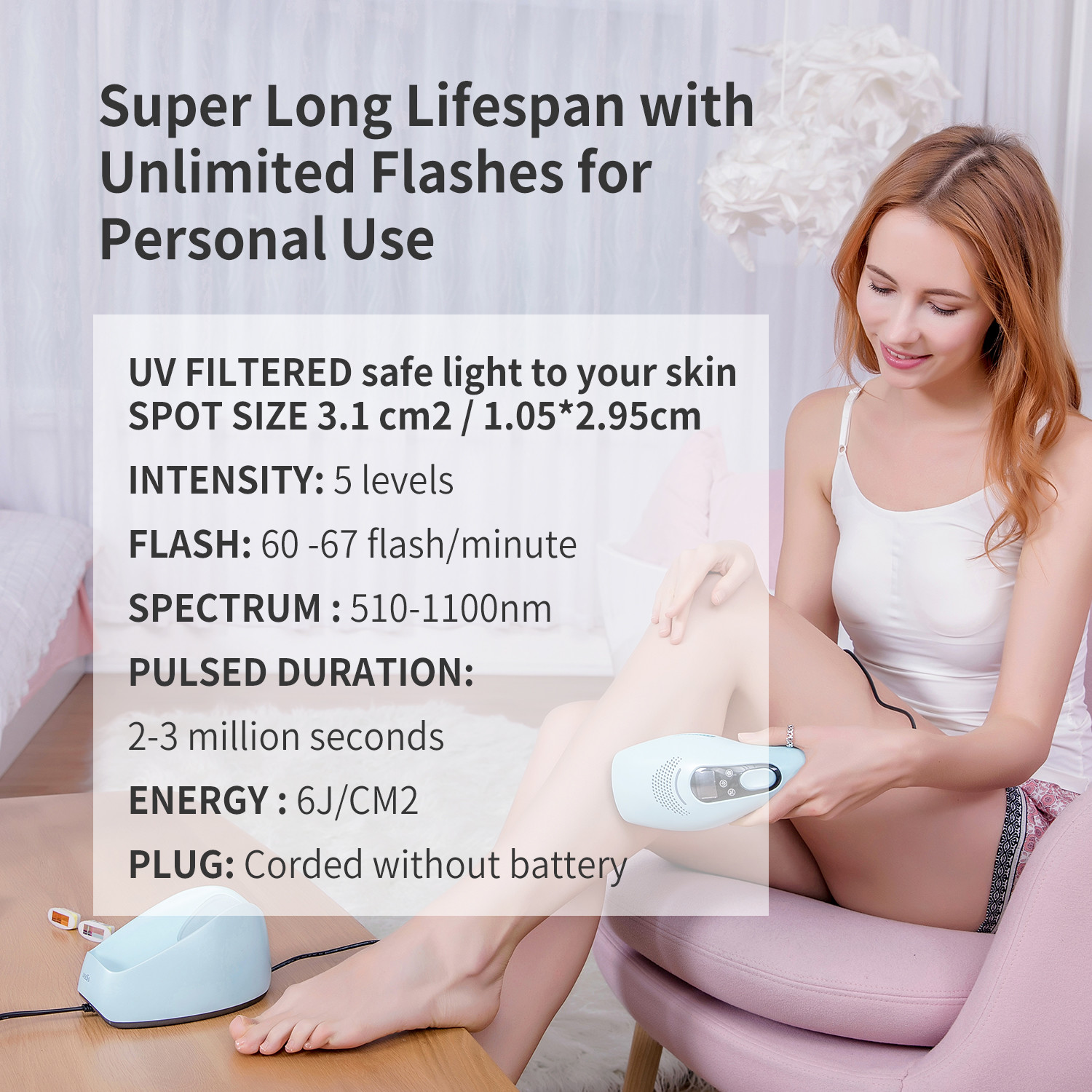 560nm Home IPL Hair Removal Machine Deess Face Hair Removal For Women At Home