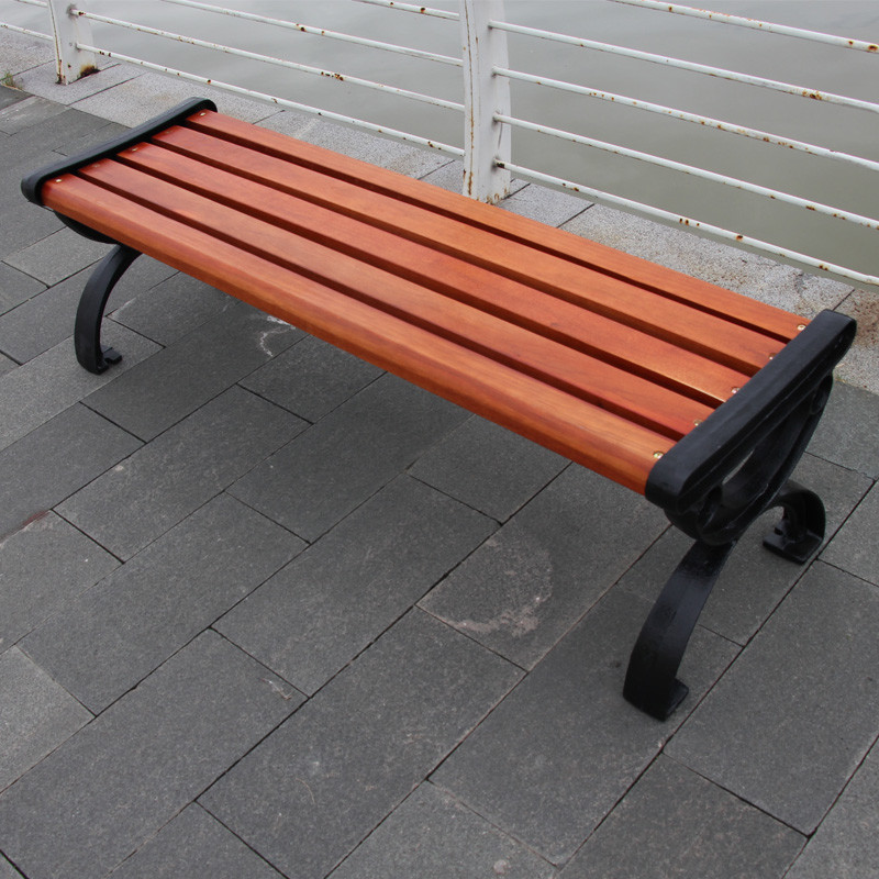 Bao Tuo outdoor thickening of cast iron park chairs lounge chairs red 1.25 meters BTC-031