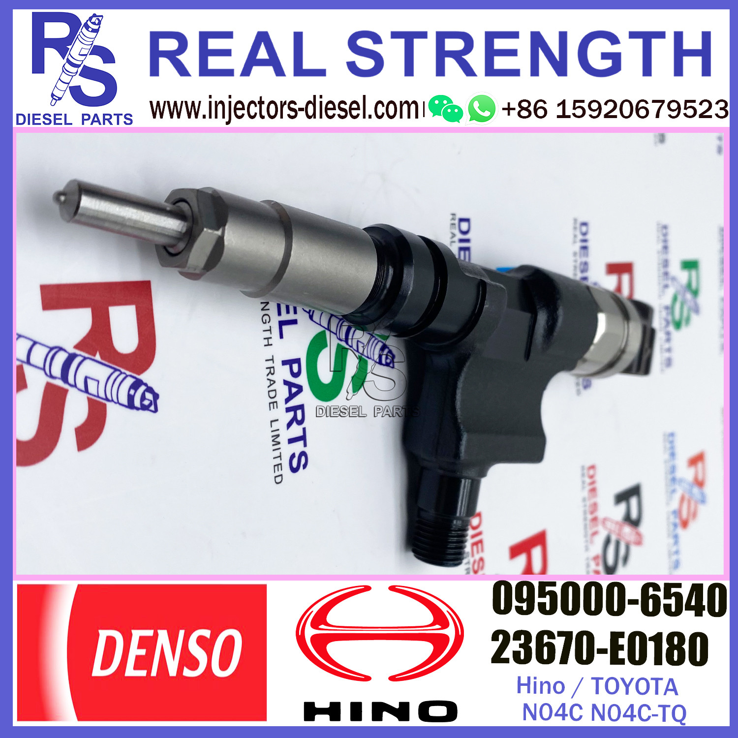 Original diesel common rail injector 095000-6540 095000-6541 for TOYOTA HINO 23670-E0180 23670-E0181 23670-78130