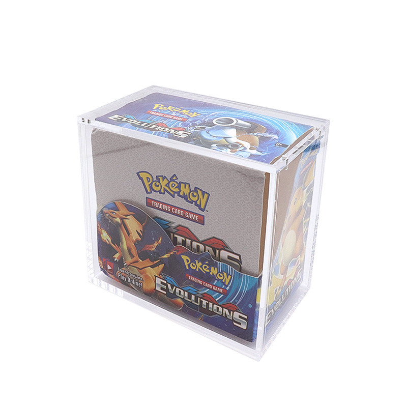Custom Acrylic Magnetic Box Game Card Collection Storage Box Acrylic Display Case for Pokémon Cards