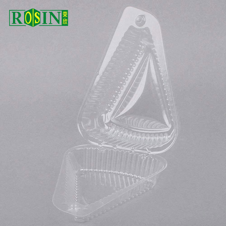 Triangular PET Plastic Bakery Packaging Cake Packaging Plastic Box Transparent