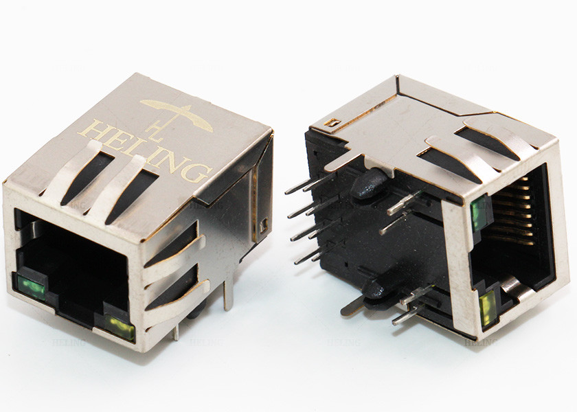 Black Color RJ45 Modular Jack MJ1B-B211-RSL13T003