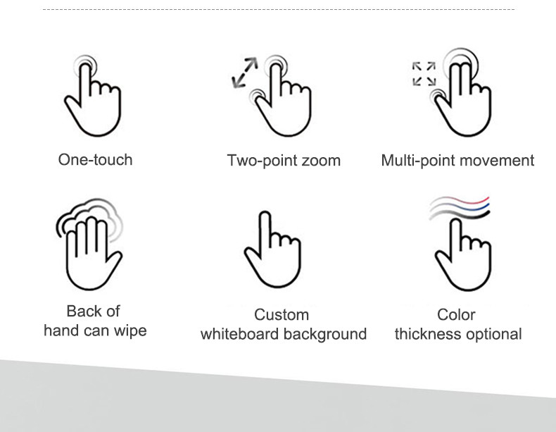 Touch Screen Writing Electronic Interactive Whiteboard H268K Series 400cd/2