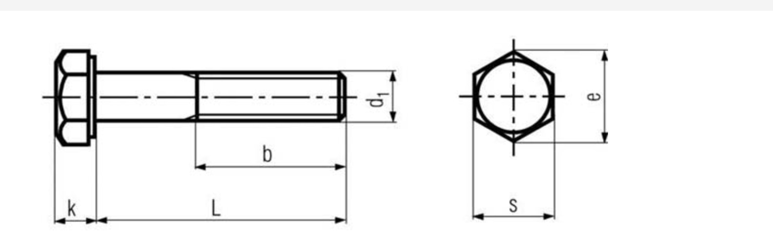 ISO 4014 DIN 931 Hex Head Semi Thread Bolts Half Threaded Bolts Class 8.8 10.9 M20 M12X40