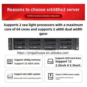 L Enovo ThinkServer SR658hv2 Dual Channel 2U Rack Mounted Server 1 Haiguang 7390