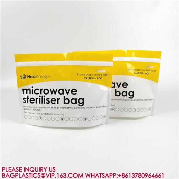 Slide Zipper Feeding Bottle Pouch Microwaveable Menstruation Cup Steam