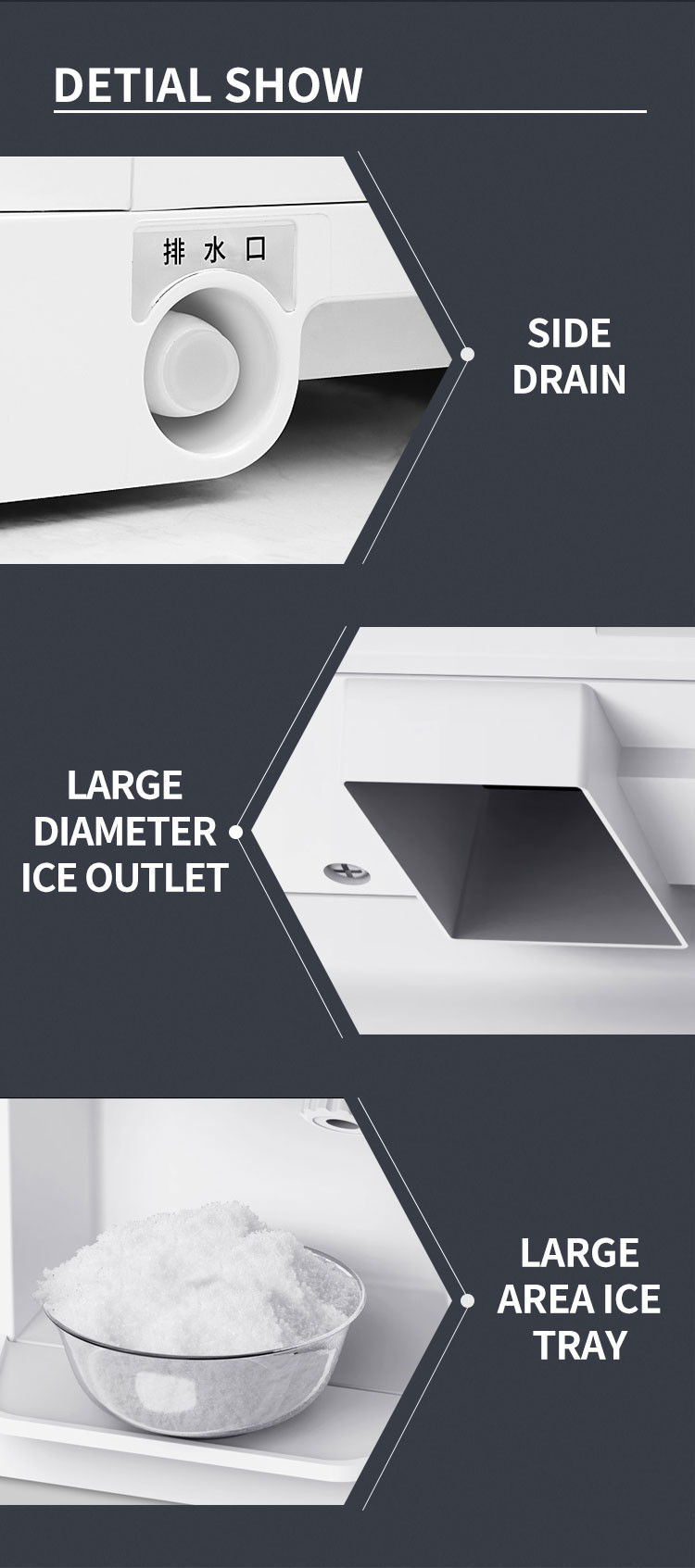 Bar Office Electric Snow Cone Maker Restaurant Commercial Ice Shaver
