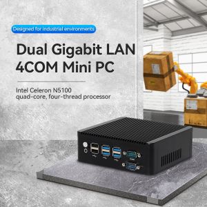Intel N5100 DDR4 16G Industrial Mini PC Linux Dual LAN 4COM For KIOSK Digital