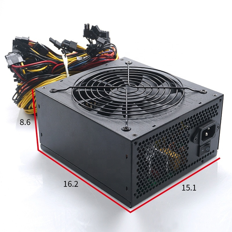 Sales 1800W Power Supply Switching 90+ Gold PSU For Graphics Card 3060 Video Card psu extension