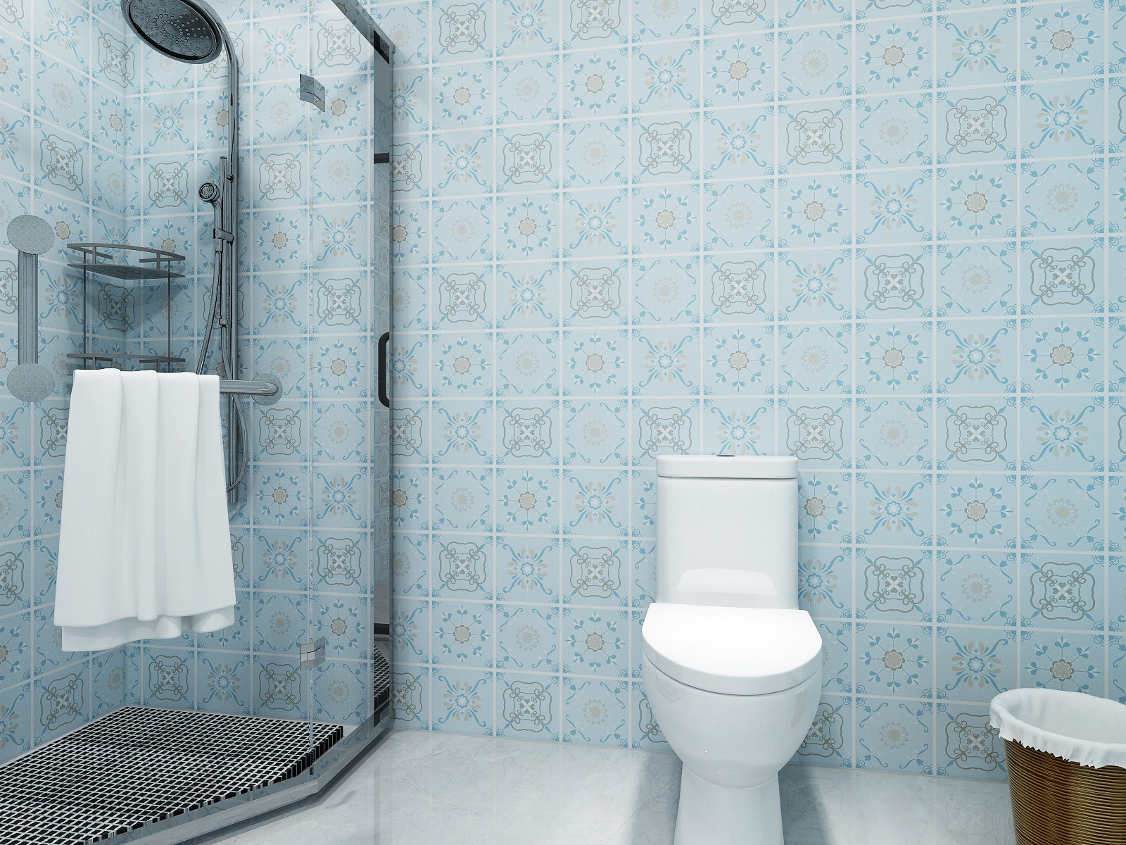 Water-Resistant Peel and Stick Wallpaper for Bathrooms Ceramic Tile Wallpaper