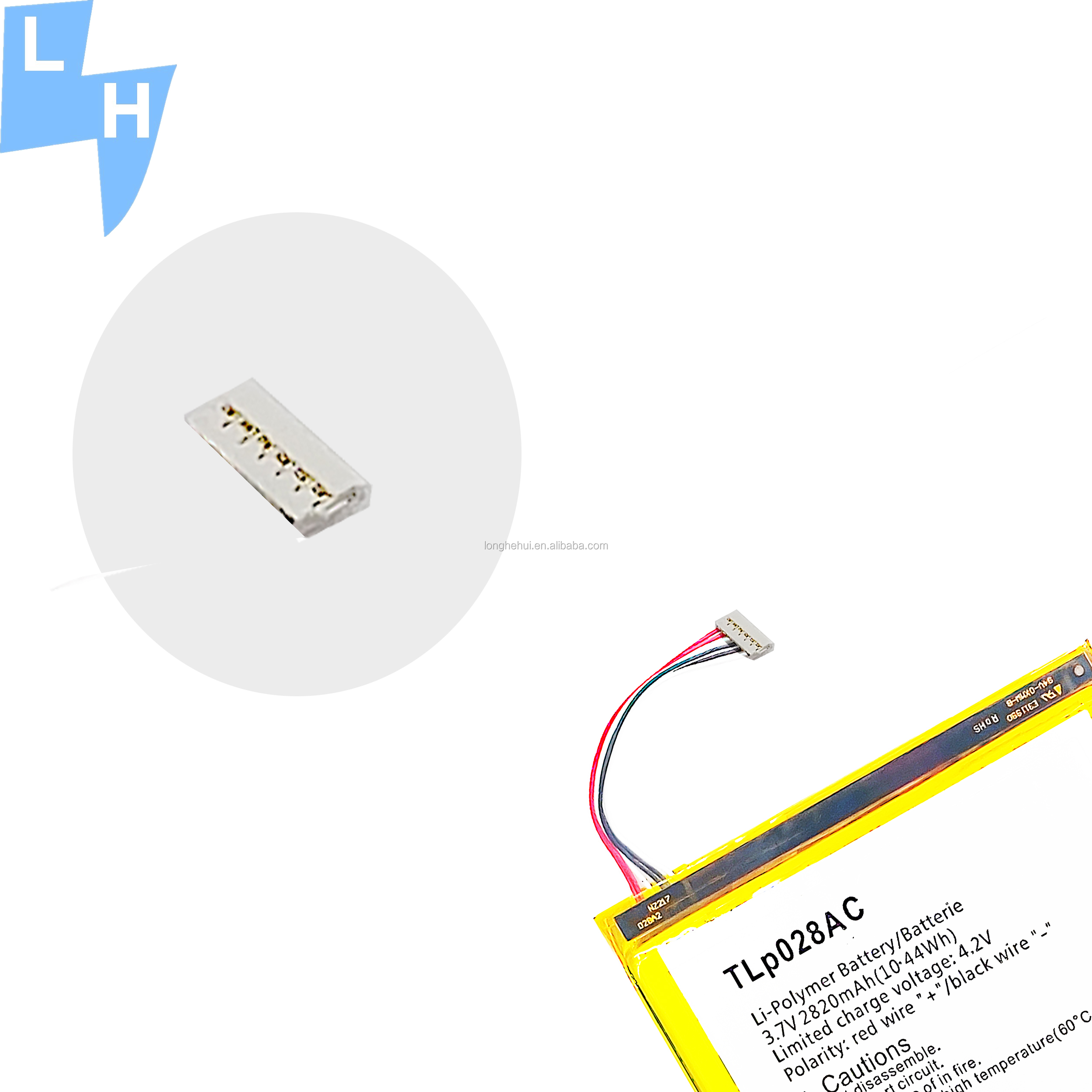 Stock 2820mAh TLP028A2 Mobile Phone Battery for Alcatel Neon 1216 OT1216 in White