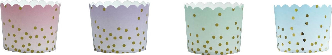 Gold Foil Stamping Baking Cupcake Muffin Paper Cup Wrappers Recycled Greaseproof Cupcake Paper Liners