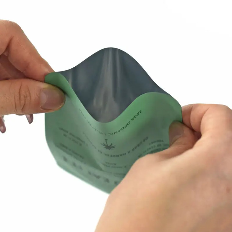Custom Printed Laminated Aluminum Foil Zip Lock Bags With Logos Mini Flat Pouch Recyclable 3 Side Seal Zipper Bag