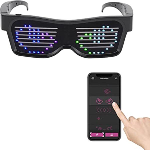 Quality APP Controlled Programmable LED Luminous Glasses DIY Unique for sale