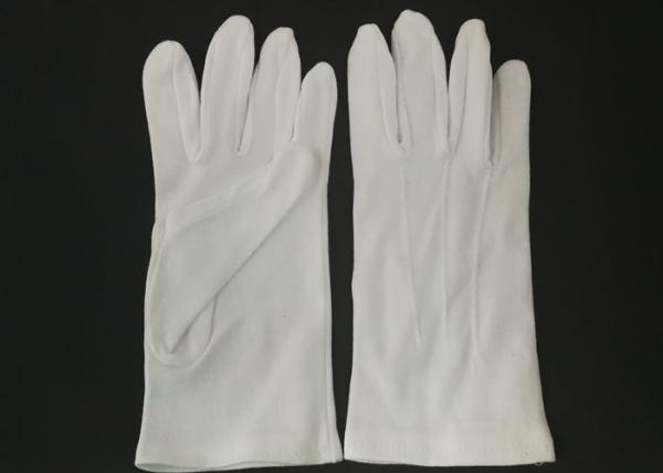 Yarn 32s Marching Band Gloves With Grip , Cotton Parade Gloves Three Stitches