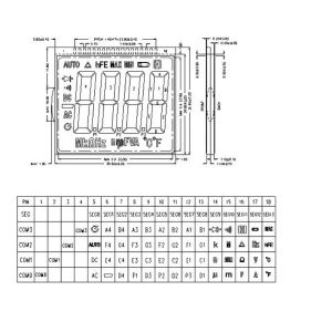 Customized LCD Meter Display Transmissive HTN Segment LCD Display