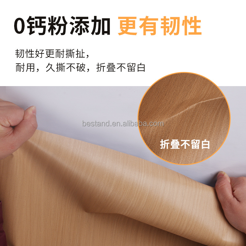 Heat Insulation Wood Grain Wallpaper Geometric Wood Effect Wall Paper