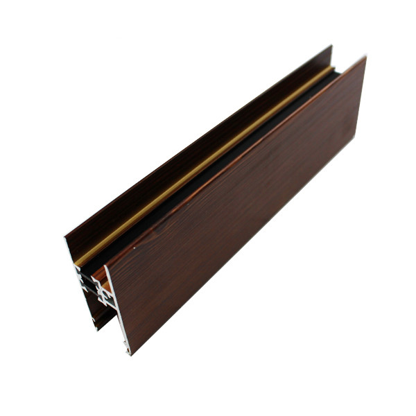 Square Wood Finish Aluminium Profiles , Different Colors Aluminium Framing Systems