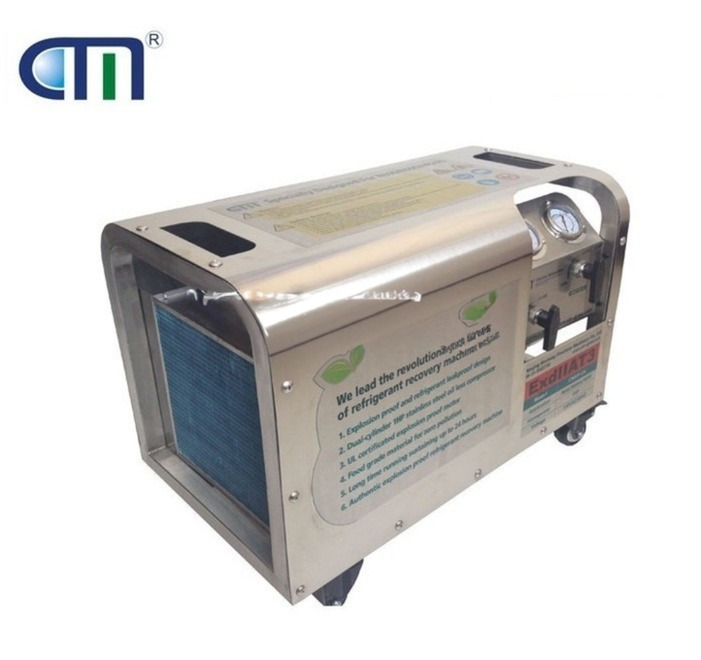 1HP ATEX refrigerant recovery pump full oil less explosion proof refrigerant recovery recharge machine R32 R1234yf recovery unit