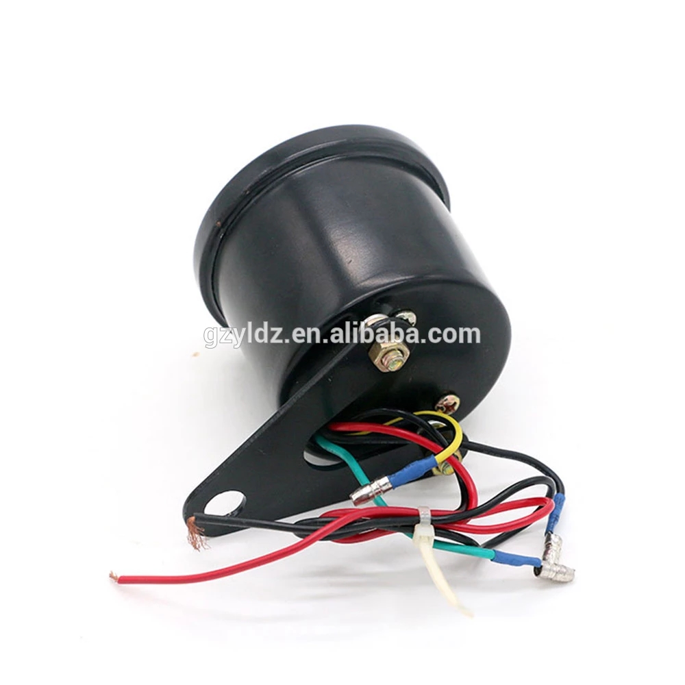 CE DC 12 Volt Tachometer , Retro Round Digital Motorcycle Speedometer