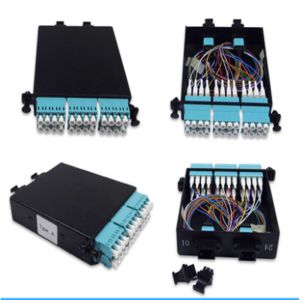 Double Rail Design MPO Patch Panel For Computer Centers Databases Lightweight