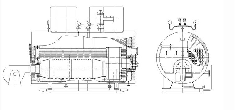 Three Cycles Electric Condensing Boiler , Condensing Water Boiler Power Plant Easy Maintain