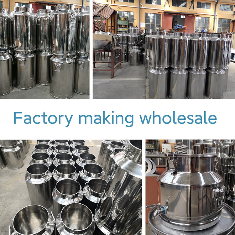 Mini 0.6mm 5 Litre Stainless Steel Milk Can Farm Transportation Container
