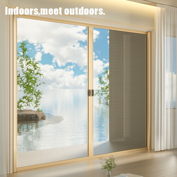 Mesh 18x16 Retractable Roller Screen Door With Excellent Light Transmission