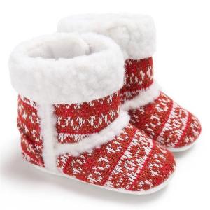  New fashion non-woven knitted crochet winter warm Walking shoes baby booties knit Manufactures