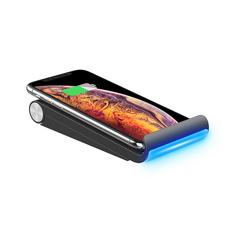 Foldable 9218 Fast Qi Wireless Charging Stand Power Folder 2 Coils