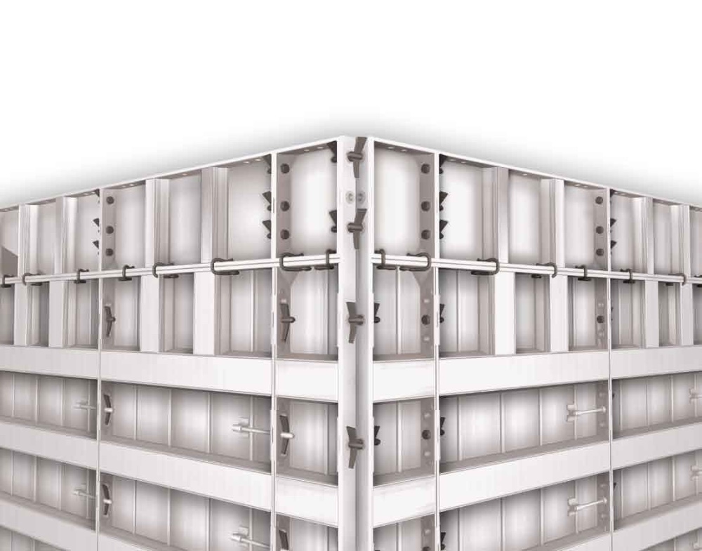 Reuse 80times Construction and hollow building plastic formwork wall panel system