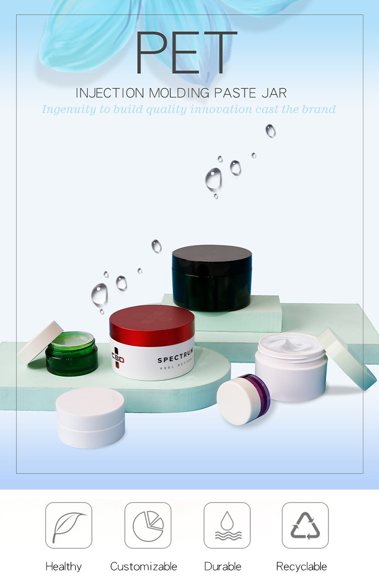 50g 50ml Hair Care Container PET 10000pcs Plastic Cream Jar