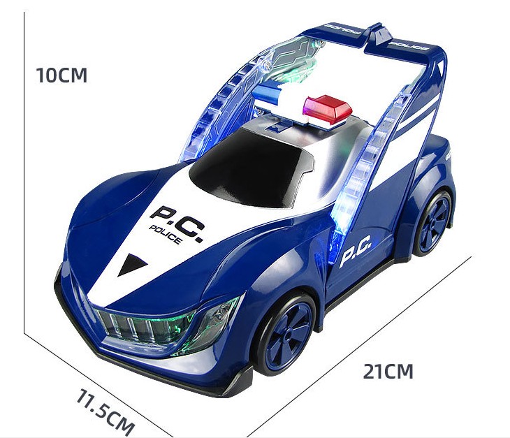 360 Rotation Electric Police Car Vehicle LED Music Kids Educational Toys Children Gift Birthday Present
