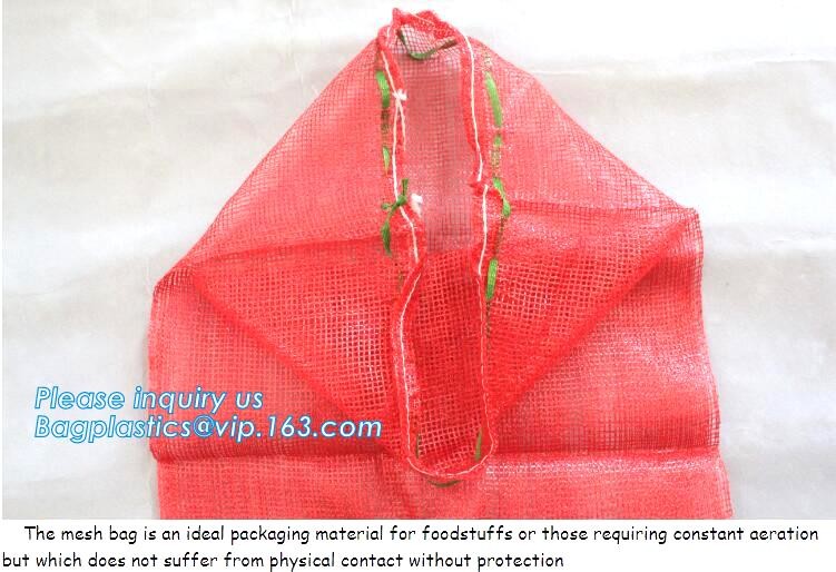 Reusable Solid Shopping Bag String Grocery Bag Shopper Cotton Tote Mesh Net Woven Portable Durable Shopping, BAGEASE