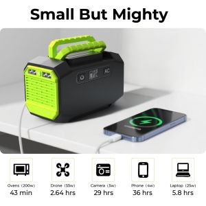 200W Portable Power Station with MPPT and Lithium Ion Battery