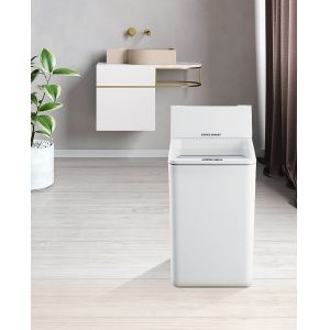 Bathroom Folding Trash Can with Lid Automatic Slim Big Size Smart Trash Bin