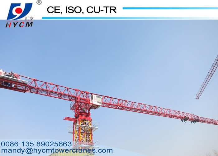 Split Mast PT6013 Model Tower Crane 800 KN.m Electric Tower Crane 160m Attaching Height Undercarriage Tower Crane