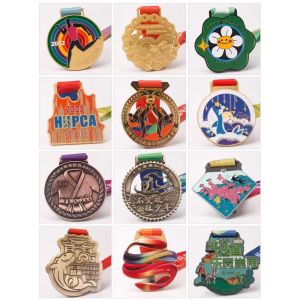 Embossing Printing Customized Custom Bronze Medals Soft Enamel Medals