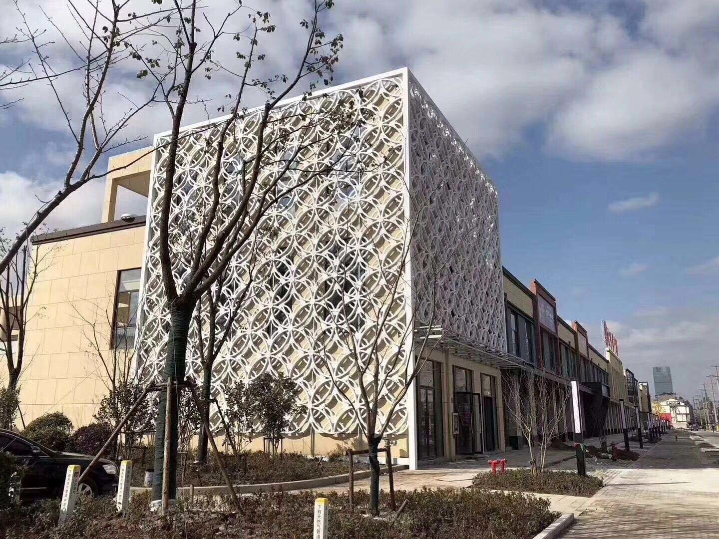Aluminium Perforated Wall Cladding Panels Exterior 4mm Thickness