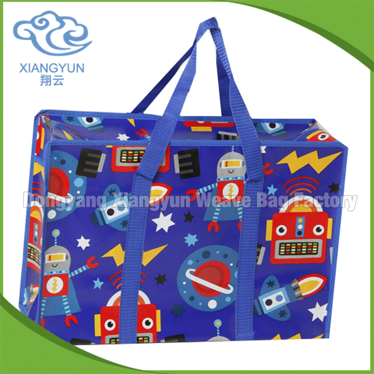 Bopp Reusable Non Woven Polypropylene Tote Bags Zip Shopping Bag Gravure Printing