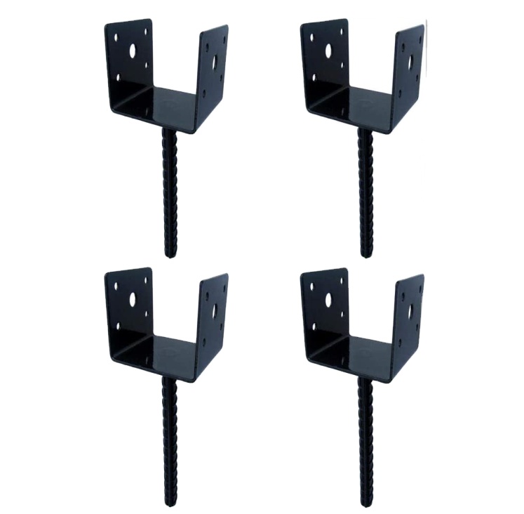 U-Shaped 4x4 Column Anchor Concrete Bracket Ideal for Terrace Gazebo Installation