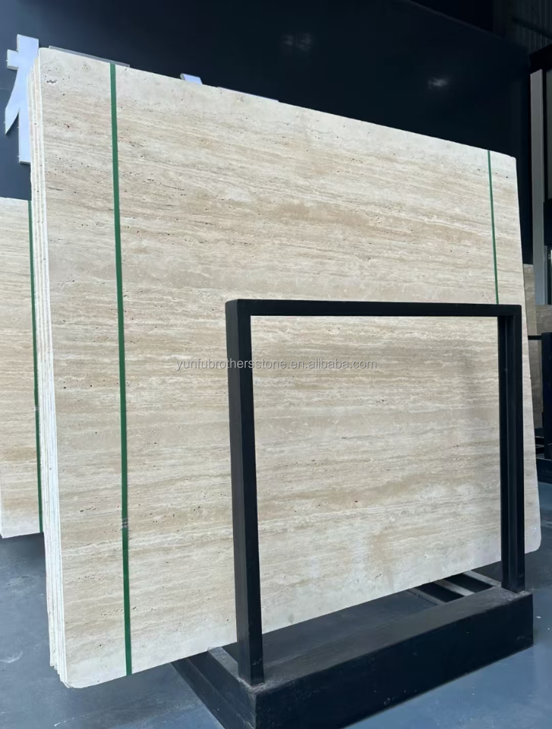 Marble Travertine Stone Big Slab Polished for Modern Hotel Villa Interior Design