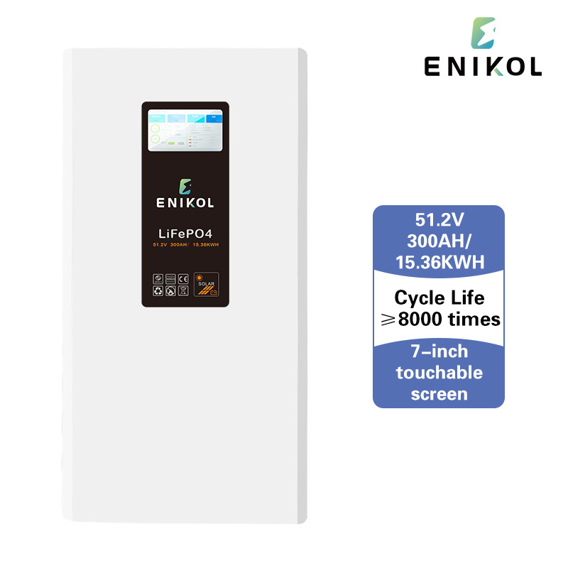 51.2V Home Battery System Touchable Screen 48V Solar Battery Charging Power Wall