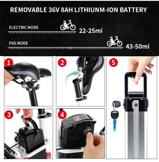 Lower Tube Type Redar 36V 7AH/10AH/15AH/18AH/20AH 23700 Lithium Electric Bike Battery Pack For Electric Tricycle