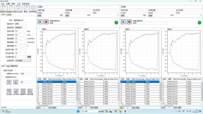 Dual Station Insertion and Extraction Force Testing Machine for Computer USB Interface