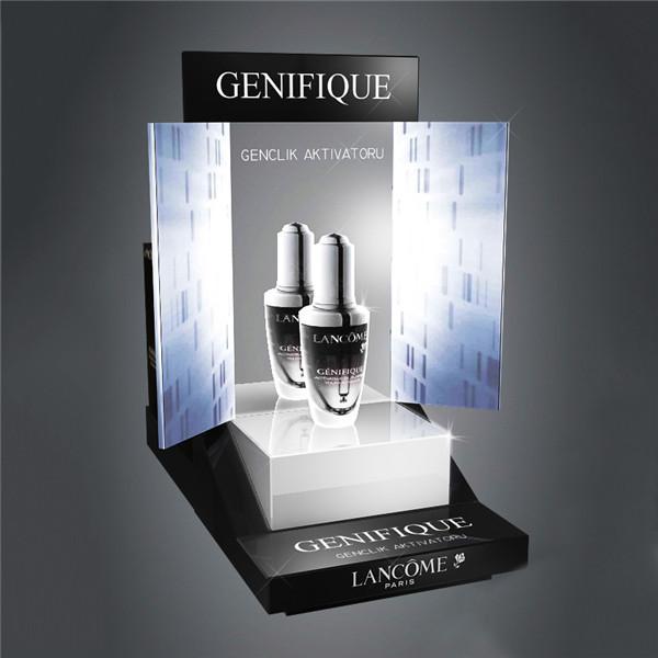 Upright Tabletop Acrylic Cosmetic Display Stand Holder Counter Skincare Liquid