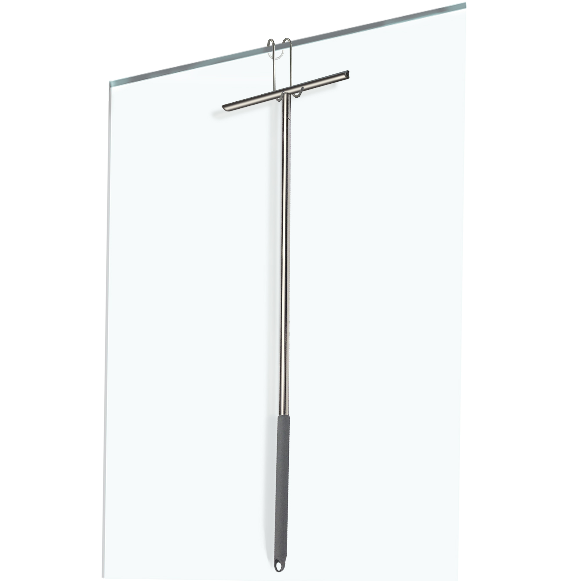 Heavy Duty Stainless Steel Matte Black Floor Squeegee With Long Handle